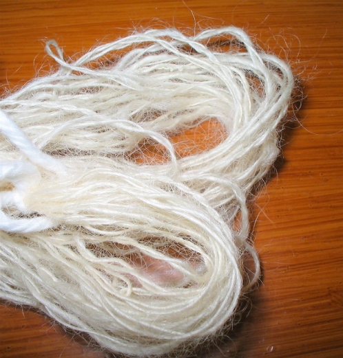 Skein of homemade yarn